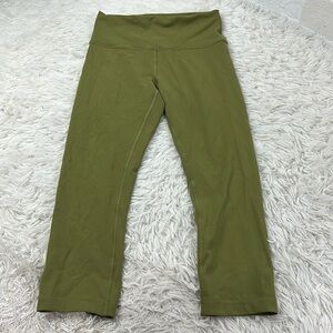 Lululemon Wunder Train High-Rise Crop 21" Bronze Green